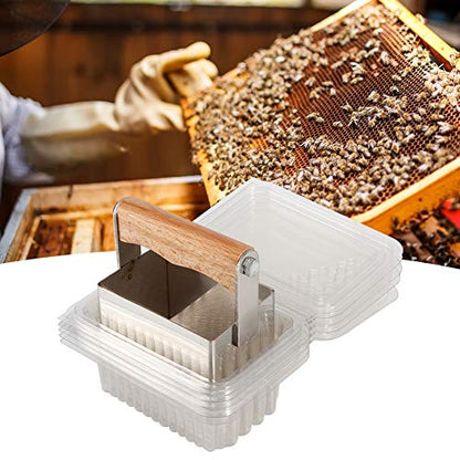 Stainless Steel Honey Cutter Scraper Comb Uncapping Tool with Plastic Case, Beekeeping Accessory