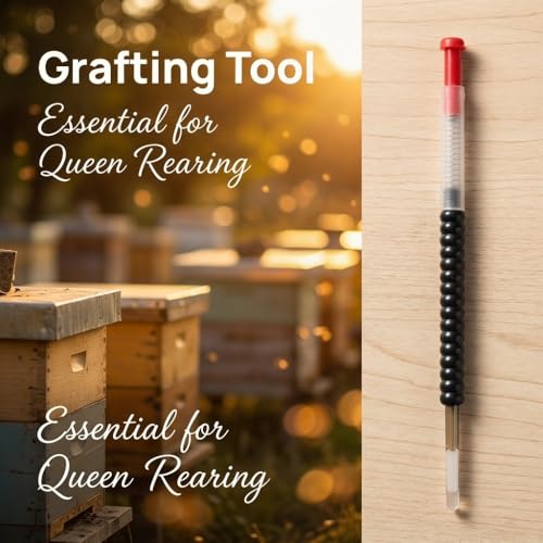 4 Pcs Bee Grafting Needles – Larva Transfer Tool for Queen Rearing, Retractable Plastic Design for Beekeeping