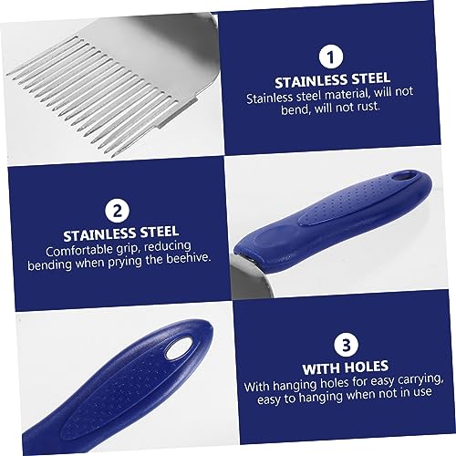 GALPADA Beekeeper Honeycomb Scraper Tool Multi-Functional Honey Shovel and Uncapping Fork for Efficient Honey Harvesting Comfortable Grip for Beginners Professionals