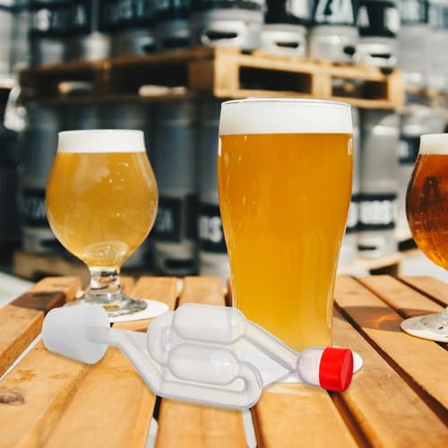 GALPADA S-shaped Fermentation Airlock Set with 6# Stopper, One-way Valve for Home Brewing Wine, Beer, and Pickling – 3pcs Kit for Fermenting Jars