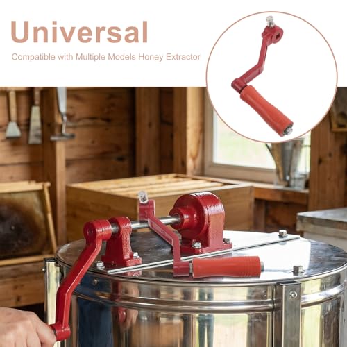 Hand Crank Honey Extractor Handle - Stainless Steel Honey Equipment Replacement Parts for Bee Farmers Manual Beehive Tool Accessory Honeycomb