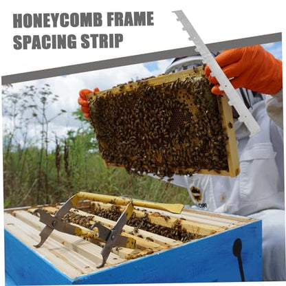 MERRYHAPY 2pcs Metal Beehive Frame Spacers Durable Beekeeping Tool for Hive Management Prevents Frame Rotation and Shaking Easy to Use and Install for Beekeepers
