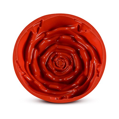 FantasyDay 9.3" Big Rose Flower Birthday Cake Mold - Silicone Baking Pan/Mold for Birthday, Wedding, Parties - Cake, Loaf, Muffin, Brownie, Cheesecake, Tart, Pie, Flan, Bread - color: Big Rose