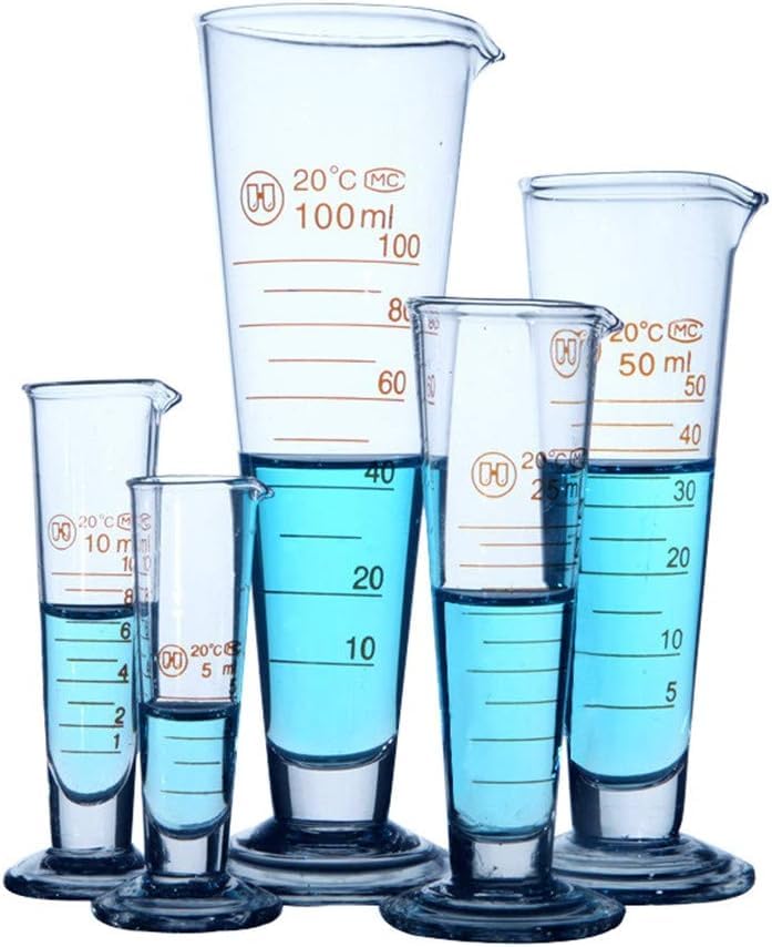 Professional Lab Graduated Measuring Cup with Spout 250ml Wide Mouth Glass Conical Beaker Thickened Borosilicate Beaker Heat Resistant (250ml) Transparent - size: 250ml