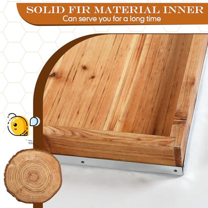 Colingmill 3 Pcs Telescoping Bee Hive Cover 10 Frame Bee Hive Metal Cover for Beekeepers the Rain from Getting into the Part