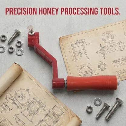 Hand Crank Honey Extractor Handle - Stainless Steel Honey Equipment Replacement Parts for Bee Farmers Manual Beehive Tool Accessory Honeycomb