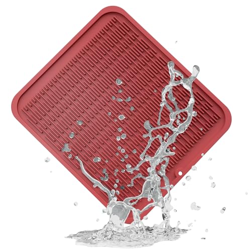 ZLR Heavy-Duty Silicone Dish Drying Mat (16" x 18" / 401 x 455mm) - XL Family-Size Thick 4mm Drainboard for Pots, Pans & Heavy Cookware - Oversized Trivet & Counter Protector, Non-Slip (Lava Red) - color: Lava Red, size: 18" x 16"