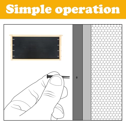 DECOHS 100 Pcs Metal Beeswax Foundation Support Pins with Box, Galvanized Iron Beehive Frame Support Pins for Holding, Beekeeping Supplies