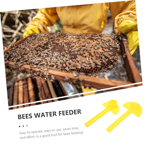 Happyyami 10pcs Bee Feeder Station Durable Water Feeding Cup for Beehives Supports Safe Water Supply Convenient Non-Opening Design for Beekeepers for Sustainable Beekeeping Practices