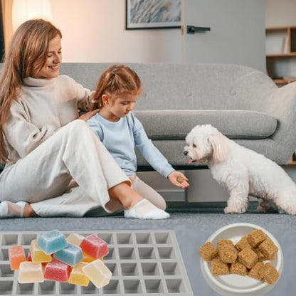 Square Ice Cube Silicone Molds for ice,Candy,72 Cavities | Mini Square Ice Cube Mold Tray, Mini Silicone Chocolate Molds, For Candy, Gummy, Jelly, Jello, Pet Treats, Snacks - color: 72 Cavity Square-Terrace Mold