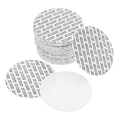 PATIKIL 63mm/2.48" Foam Lid Liner, 50Pack PS Foam Resistant Tamper Pressure Sensitive Seal for Bottle Cap Liners Seals - size: 63mm