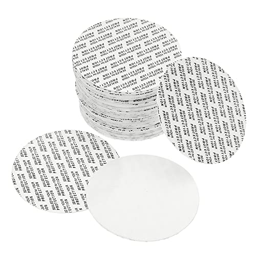 PATIKIL 63mm/2.48" Foam Lid Liner, 50Pack PS Foam Resistant Tamper Pressure Sensitive Seal for Bottle Cap Liners Seals - size: 63mm