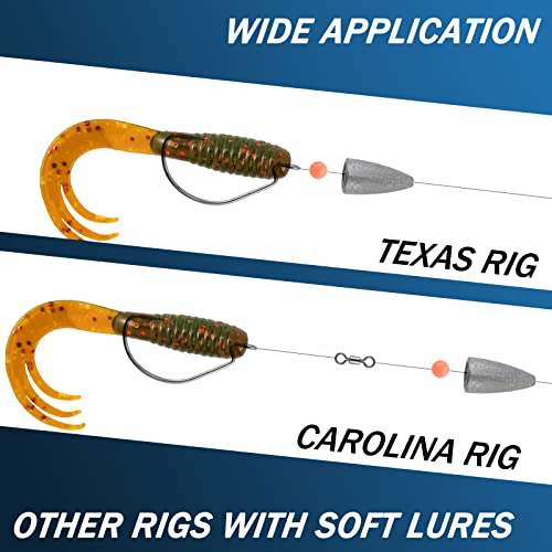 Dr.Fish 50 Pack Bullet Fishing Sinkers Worm Weights Lead Fishing Weights Bass Fishing Sinker Freshwater Texas Carolina Rig Punch Shot - size: 1/16oz-50 Pack