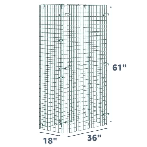 18" x 36" x 61" NSF Commercial Heavy Duty Green Epoxy Wire Security Cage Kit, Metal - color: Green, size: 18" x 36" x 61" Only Security Cage
