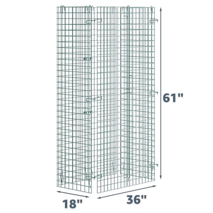 18" x 36" x 61" NSF Commercial Heavy Duty Green Epoxy Wire Security Cage Kit, Metal - color: Green, size: 18" x 36" x 61" Only Security Cage