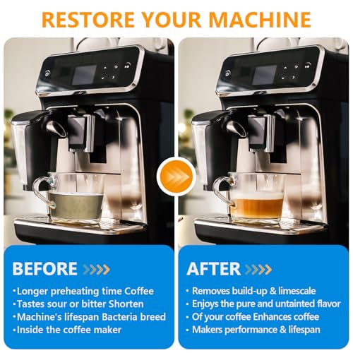 4 Pack Coffee Machine Descaler Descaling Solution -16 Uses,Descaling Solution for Descaling Solution for Keurig, Nespresso, Delonghi,Espresso Machines - size: 64 oz-Liquid