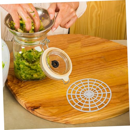 Cabilock 5pcs Vegetable Fermentation Press Rack for Pickling Jars Round Mesh Tamper for Kimchi and Sauerkraut Enhances Flavor and Effortless Pressing