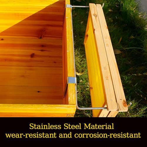 Bee Frame Holder: Bee Hive Stand, Stainless Steel Beekeeping Frame Shovel Holder with End Elbow Design, for Honey Harvesting and Inspection, Can Hold 3-4 Bee Frames