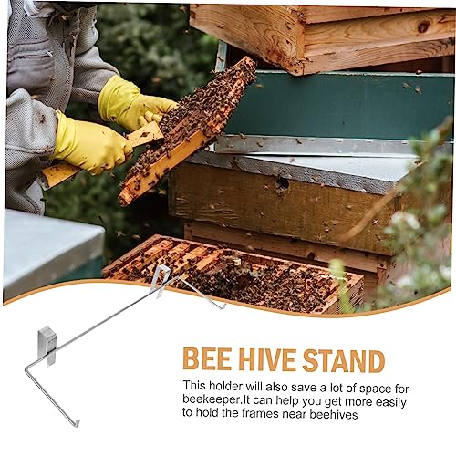 ibasenice 2 Pcs Beekeeping Frame Holder Professional Bee Hive Stand Bee Hive Metal Shelf Standhive Tool