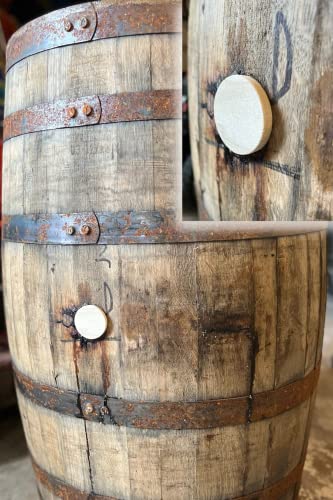 2-Inch Poplar Wood Bourbon Wine Barrel Cask Keg Bung Plug - Great for Home Brewers, Distillers, Wine Enthusiasts (2-Pack)