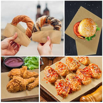 EcoDispose 6" x 10-1/2" Precut POP UP Deli Paper Sheet Pack of 200, kraft ,Interfolded Heavy Paper for Food Wrap and Serving - color: Kraft, size: 6“x10.5”inch
