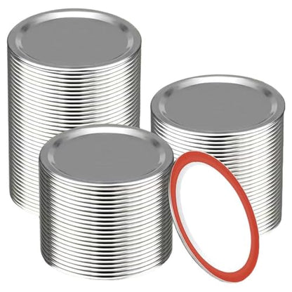 100Pcs Canning Lids Regular Mouth, Premium Mason Jar Lids for Ball, Kerr Jars - Food Grade Material, 100% Fit & Airtight for Regular Mouth Mason Jars (2.76inch/70mm) - size: 2.76inch/70mm