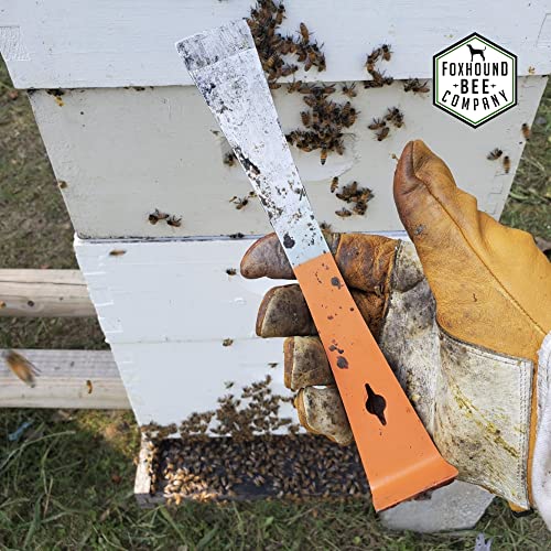 Stainless Steel Beekeepers Hive Tool Set with a Very Strong Flat Bar for Prying Bee Hives Apart, Lifting Frames and Bent Edge for Scraping Your Beehive and Supplies Clean of Wax, 2 Pack - style: Standard Hive Tool -2 Pack