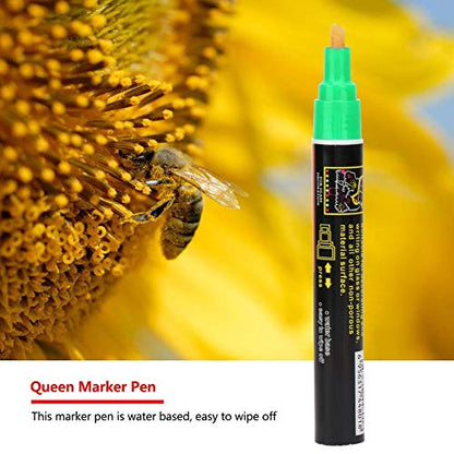 Walfront Bee Queen Marker Pen Honey Bee Queen Marking Tools the Bee Marking Pen with 8 Choice(Green) - color: Green