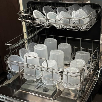 TashiBox 48 Sets 32 oz Plastic Deli Containers with Lids - Clear Airtight Food Storage & Meal Prep Containers, BPA Free, Stackable, Leakproof, Microwave & Freezer Safe - size: 32oz-48sets