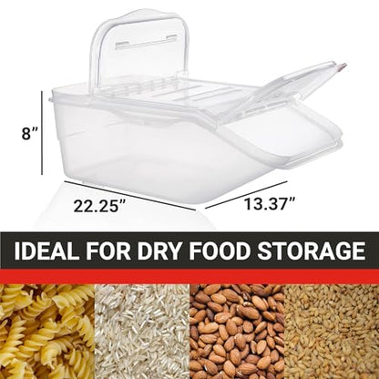 Araven Ingredient Bin, Storage Container for Large Quantity Ingredients, Use in Commercial or Home Kitchen, 6 Gallons, 6 Count, White