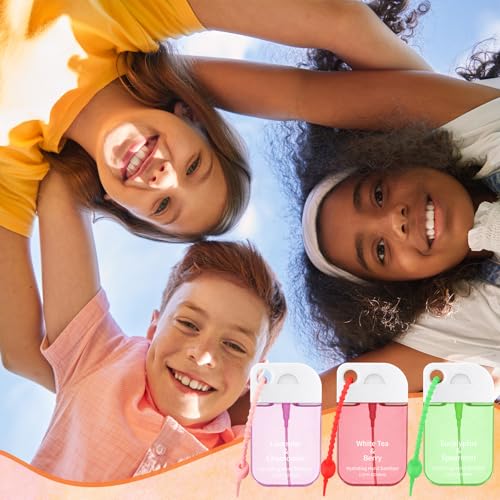 Frienda 12 Pcs Hydrating Hand Sanitizer Spray Scented Pocket Power Mist Hand Sanitizer Travel Size with Keychain Moisturizing Sanitizing Cleans Hands for Women(Airy) - style: Airy