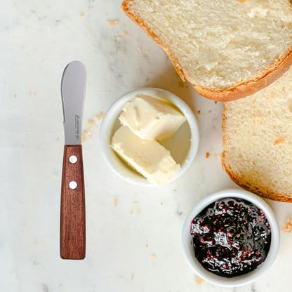 Mini Spreading Knife Set - MATTSTONE HILL Butter Knife Set, Stainless Steel Multi-purpose Spreading Knives, Cream Cheese Knives - Rosewood Handle - size: Spreading Knife Set