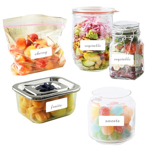 Removable Freezer Labels Stickers, 1 x 3 Inch Blank Removable Freezer Labels Food Storage Stickers, Date Label Waterproof Oil Resistant Easy Clean No Residue- 250 Sheets - color: White-roll, size: 1*3 inch- 250 PCS