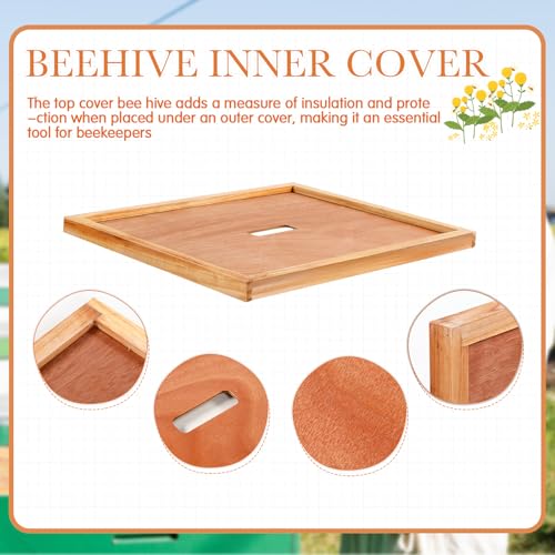 Cinnvoice 2 Set Beehive Parts Kit for 10 Frame Bee Hive, Includes Telescoping Top Cover, Inner Cover, Hive Screened Bottom Board, Entrance Reducer, Beekeeping Supplies Dipped in Beeswax