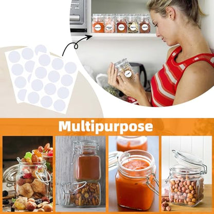 SKOCHE Spice Jars 20 Pack Small 4 oz Glass Jars with Airtight Hinged Lids, Spice Herb Jars with Labels and Silicone Funnels, 4oz Glass Jars with Lids Ideal for Spice Herbs - size: Small