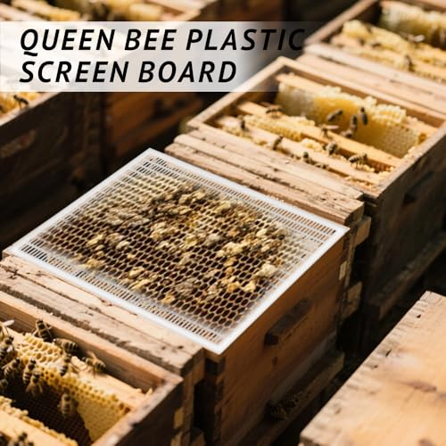 10 Frame Langstroth Beehive Parts Kit Includes Telescoping Top Cover,Oval Bee Escape,Inner Cover,Screened Bottom Board,Entrance Reducer& Queen Excluder,Dipped in Beeswax
