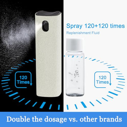 walrfid Car Screen Cleaner Spray, Electronic Touchscreen Mist Cleaning Brush Kit for TV, Laptop, iPad, iPhone, Cellphone, MacBook Pro, Tablet, PC, Computer, Monitor, LCD Screens, Eyeglasses - Cream - color: Cream