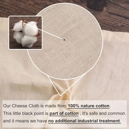 15 Pcs Cheese Cloths for Straining, 20x20 Inch Grade 100 Precut Cheese Cloth With Fabric Fine Mesh Cloth, 100% Unbleached Cotton, Reusable Muslin Cheesecloth for Straining, Juicing, Cooking Turkey - color: 15 Pcs