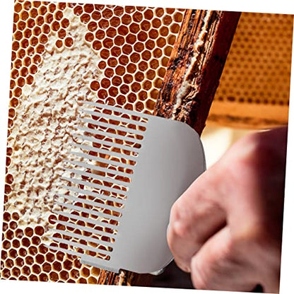 Beekeeper Honeycomb Scraper Tool Stainless Steel Uncapping Fork with Plastic Handle Efficient Honey Collection for Beekeeping Enthusiasts