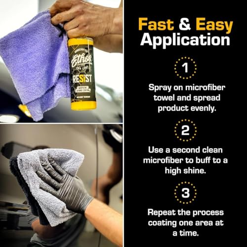 Ethos RESIST Graphene Spray Coating for Cars – Graphene Ceramic Coating Spray, Extreme Hydrophobic Protection, Gloss Enhancement, Ceramic Coating for Cars (16oz (2 Pack)) - color: 16oz (2 Pack)