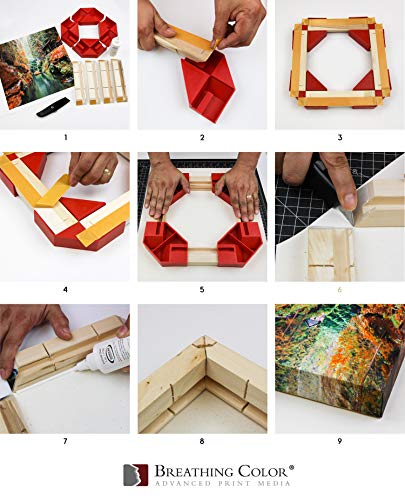 Kiln-Dried, EasyWrappe Pro 1.75" - 42", 6pk DIY Gallery Wrap System with Easy Assembly and Uncomplicated Canvas Stretching Setup Create Artwork in Minutes that Rivals Professional Gallery Wraps - size: 42" - 6 Pack
