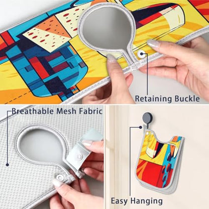 Kitchen Sink Splash Guard Cheese Wine Sink Water Splash Guard Absorbent Fast Drying Sink Mat Washable Dish Drying Mat 15x5.4"
