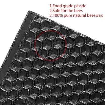 30 Pack Honey Bee Frames, Beehive Waxed Coated Foundation Sheet, Plastic Beehive Foundation Sheets for Beekeeping