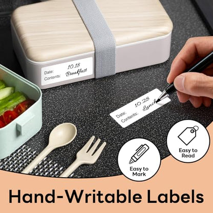 1" x 3" Freezer Labels, 500 PCS Removable Food Storage Stickers, Waterproof & Oil-Resistant Write-On Freezer Labels for Kitchen, Refrigerator, Meal Prep, and Containers, TRSTGIX - size: 1''*3''-Black-500 Labels