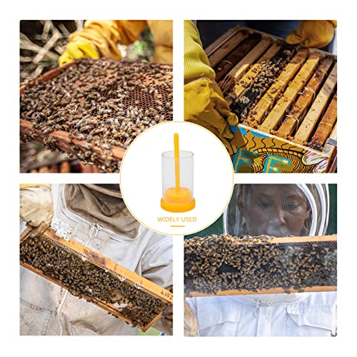 Totority 4sets Professional Bee Marking Bottles of Beekeeping Tools for Easy Queen Identification and Hive Inspection and Marker Bottles