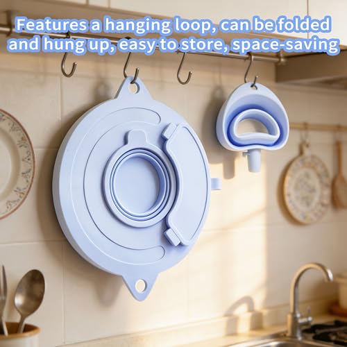 Silicone Bowl Cover with Flour Funnel for Kitchen Aid Mixer, Kitchenaid Bowl Cover for KitchenAid 4.5-5 Qt, Foldable Kitchen Funnel and Silicone Cup,Dishwasher Secure,Blue - color: Blue