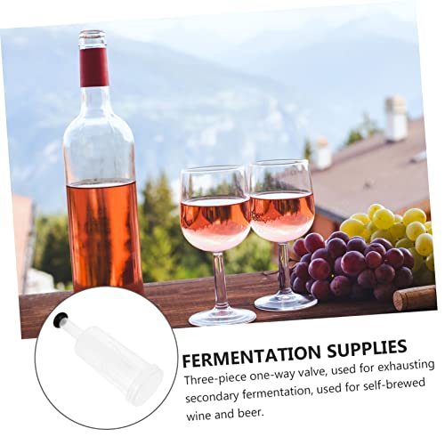 LABRIMP 1set Three-piece Silicone One-way Fermentation Stopper Kit for Home Brewing Food-grade Silicone Lids for Wine Beer and Juice Fermentation