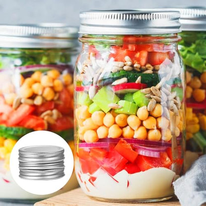 Mason Jar Lids,Regular Mouth,Lids Leak Proof Secure Mason Storage Solid Caps,Fit & Airtight for Wide Mouth Lid Mason Jars Yogurt Iidss,Canning lidss(50pcs) - color: 3.4 inch