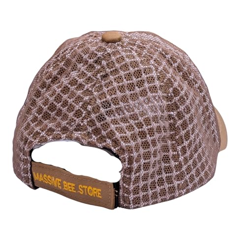 Three Layer Ventilated Beekeeping Veil in Round (3-Layer Hat, Khaki P-Cap) - color: Khaki P-CAP