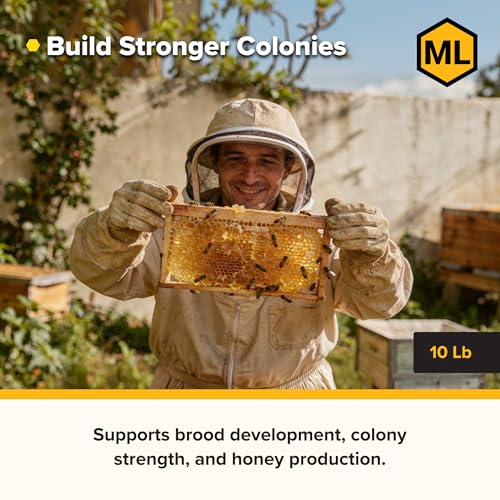 Mann Lake Ultra Bee Rocket Fuel Patties with Natural Pollen & Apis Biologix Bio Activator, High Protein Food for Spring Colony Growth, Increased Honey Production & Improved Brood, Made in USA, 10 lb